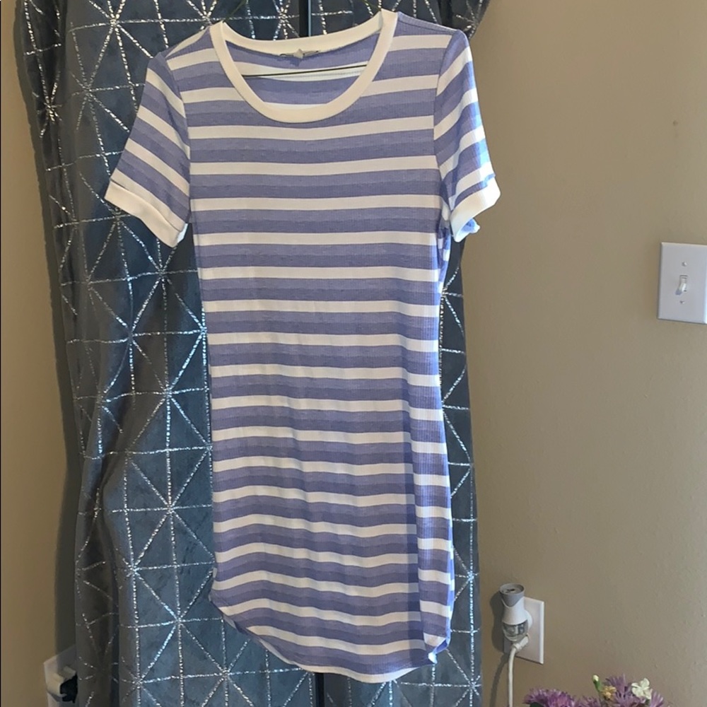 Blue and White Stretched Dress